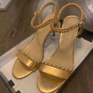 Karl Lagerfeld Gold Heels 3” US8